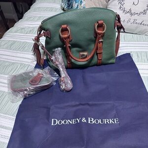 Dooney & Bourke Green Leather Denison Satchel